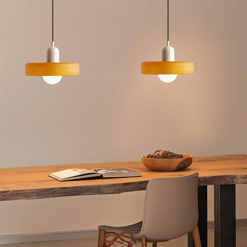 Suspension en métal et verre avec effet vitrail | Ø25/Ø35 cm, douille G9 | Suspension réglable | Aspect cristal
