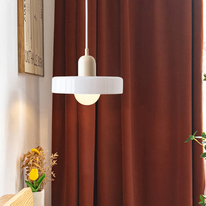 Suspension en métal et verre avec effet vitrail | Ø25/Ø35 cm, douille G9 | Suspension réglable | Aspect cristal