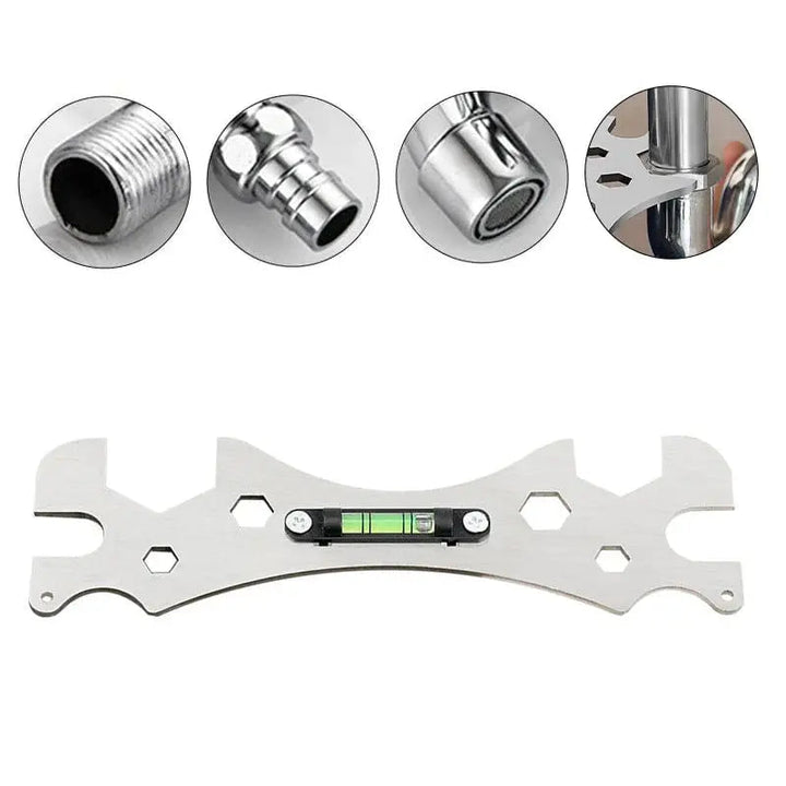 Multifunctional Angle Wrench | Stainless steel | For faucet nuts &amp; tight spaces | Anti-slip design