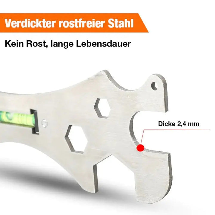 Multifunctional Angle Wrench | Stainless steel | For faucet nuts &amp; tight spaces | Anti-slip design