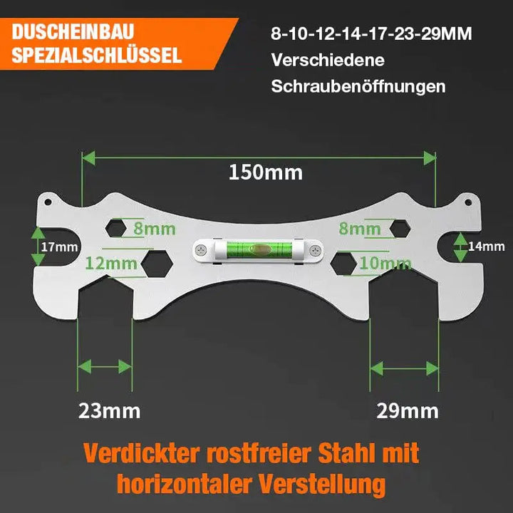 Multifunctional Angle Wrench | Stainless steel | For faucet nuts &amp; tight spaces | Anti-slip design