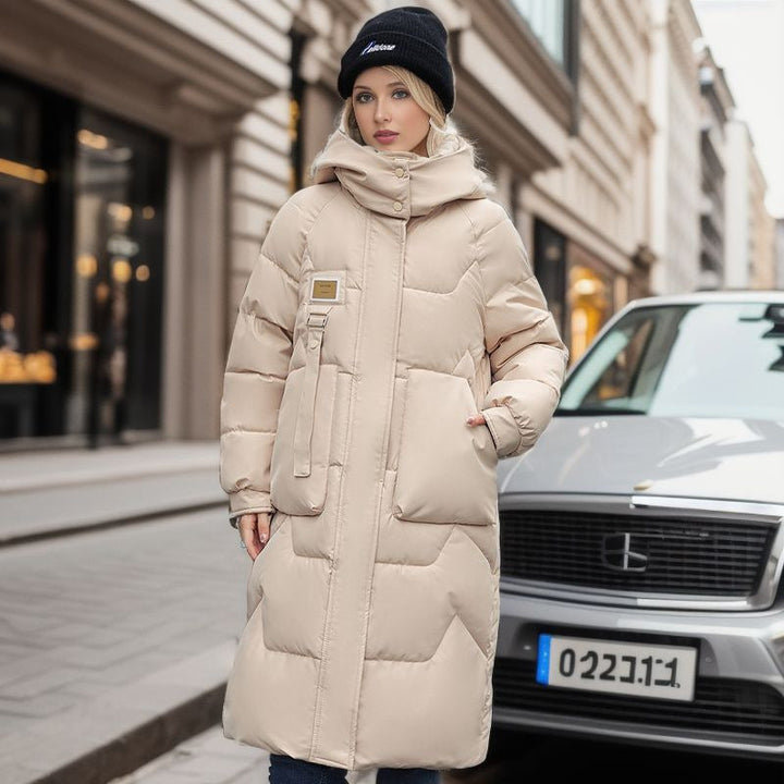 Damen Wintermantel wasserdicht mit abnehmbarer Kapuze | Warmer Winterparka mit Innenfutter und geräumigen Taschen für kalte Tage