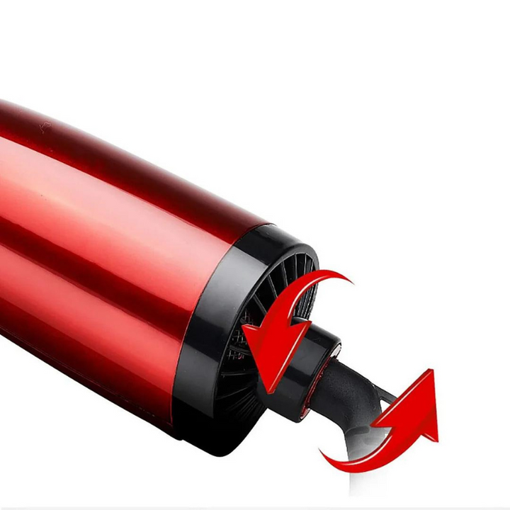 3-in-1 Rotating Hot Air Brush | Drying, Straightening &amp; Curling | 1000W, 3 Heat Settings, 2 Speeds, 2 Attachments