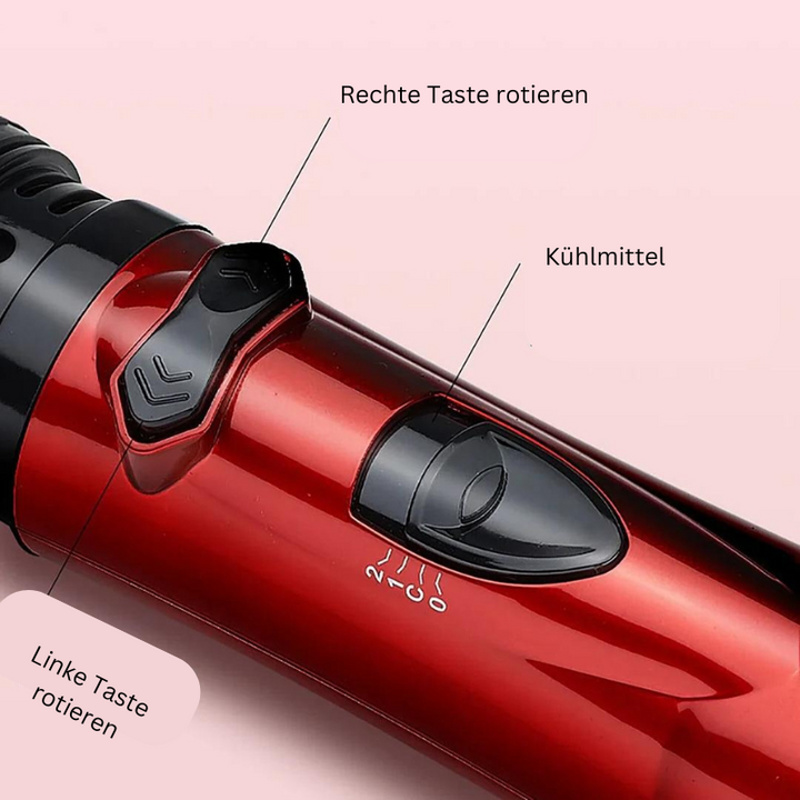 3-in-1 Rotating Hot Air Brush | Drying, Straightening &amp; Curling | 1000W, 3 Heat Settings, 2 Speeds, 2 Attachments