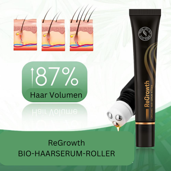 Organic Hair Serum Roller for Scalp | With Herbal Extracts, Non-Greasy | Easy to Apply &amp; Massage In | 20 ml (1+1 Set)