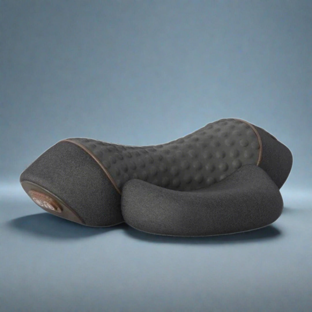 VibraCushion Massage Pillow | Gentle Vibration &amp; Heat Function | Ergonomic &amp; USB Rechargeable | For Neck &amp; Shoulders