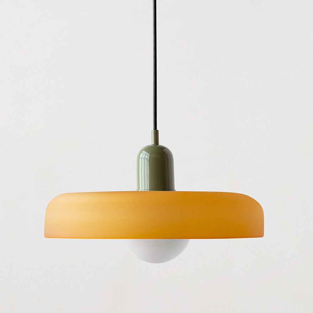 Suspension en métal et verre avec effet vitrail | Ø25/Ø35 cm, douille G9 | Suspension réglable | Aspect cristal