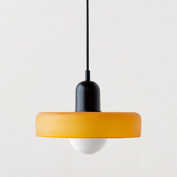 Suspension en métal et verre avec effet vitrail | Ø25/Ø35 cm, douille G9 | Suspension réglable | Aspect cristal