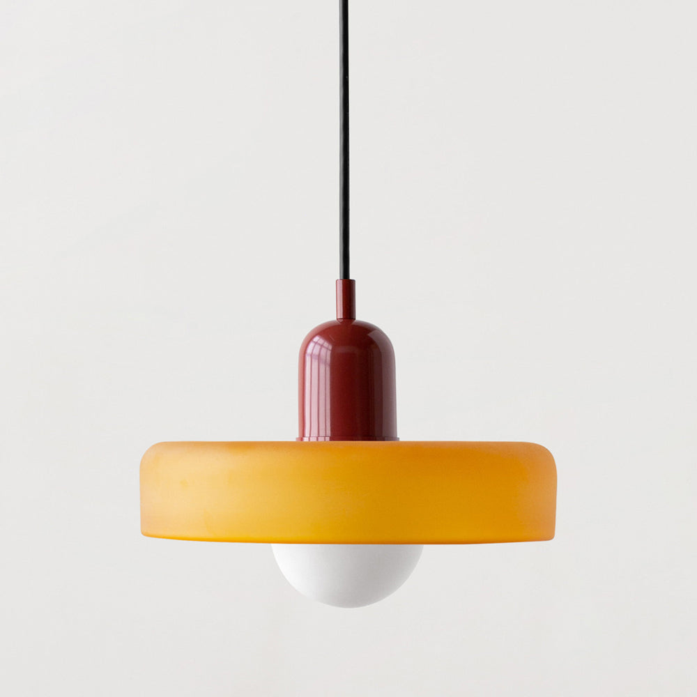 Suspension en métal et verre avec effet vitrail | Ø25/Ø35 cm, douille G9 | Suspension réglable | Aspect cristal
