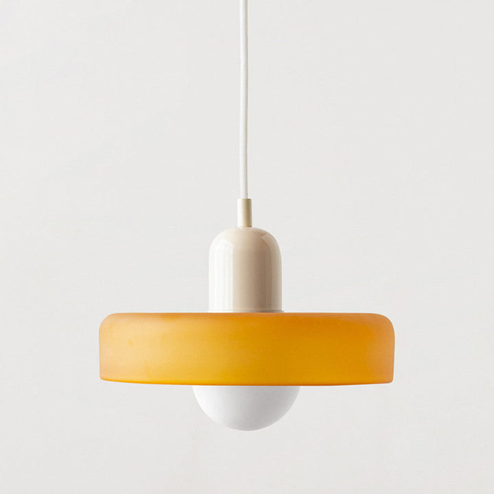 Suspension en métal et verre avec effet vitrail | Ø25/Ø35 cm, douille G9 | Suspension réglable | Aspect cristal
