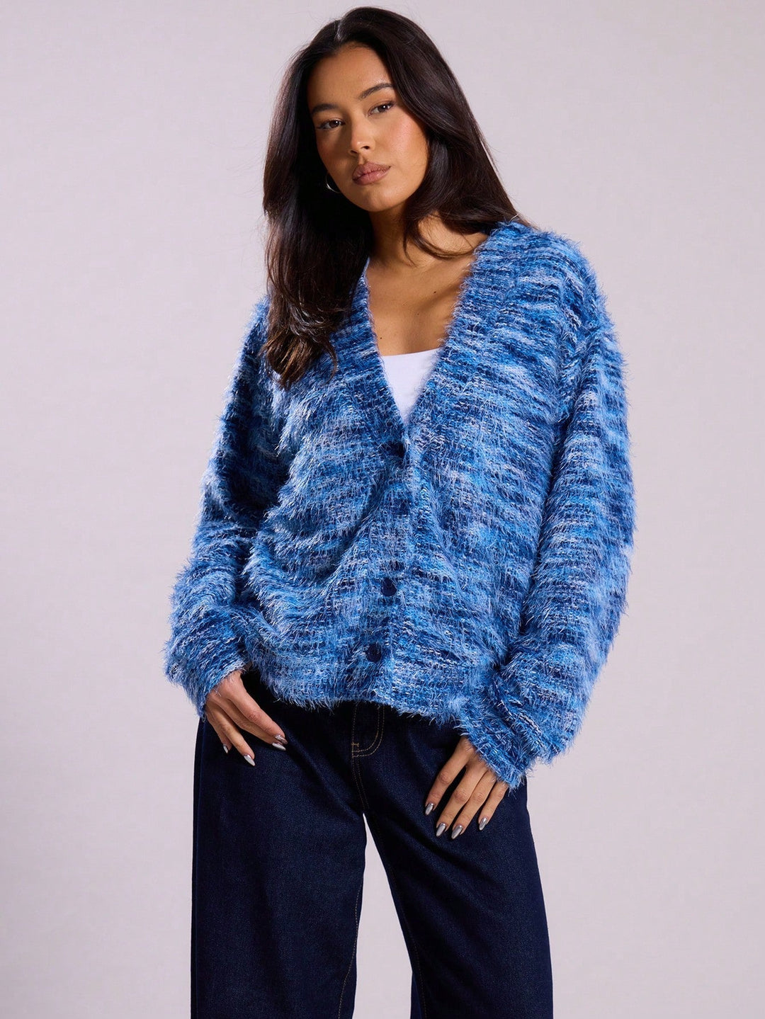 Damen Oversized Strickpullover mit schulterfreiem Ausschnitt | Lockerer Langarmpullover mit Rippenstrick und weicher Strickstruktur