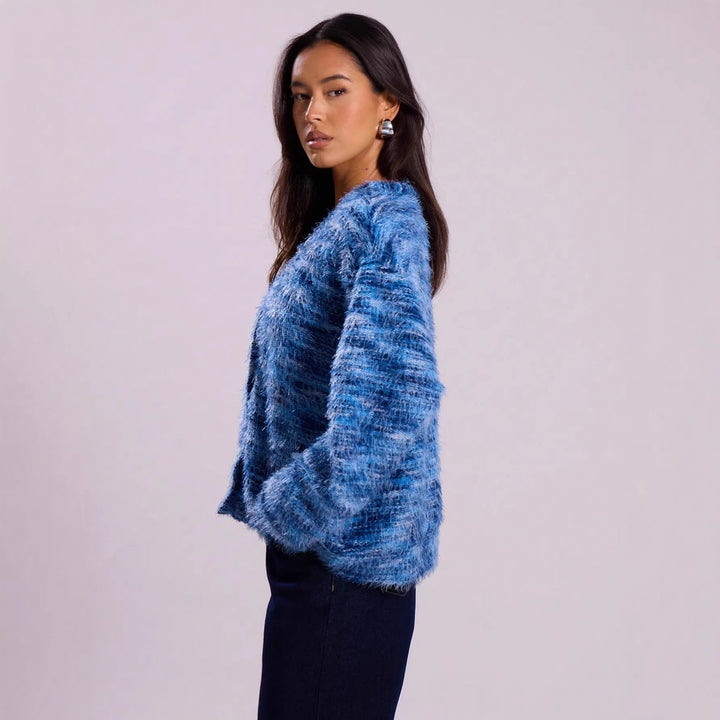 Damen Oversized Strickpullover mit schulterfreiem Ausschnitt | Lockerer Langarmpullover mit Rippenstrick und weicher Strickstruktur