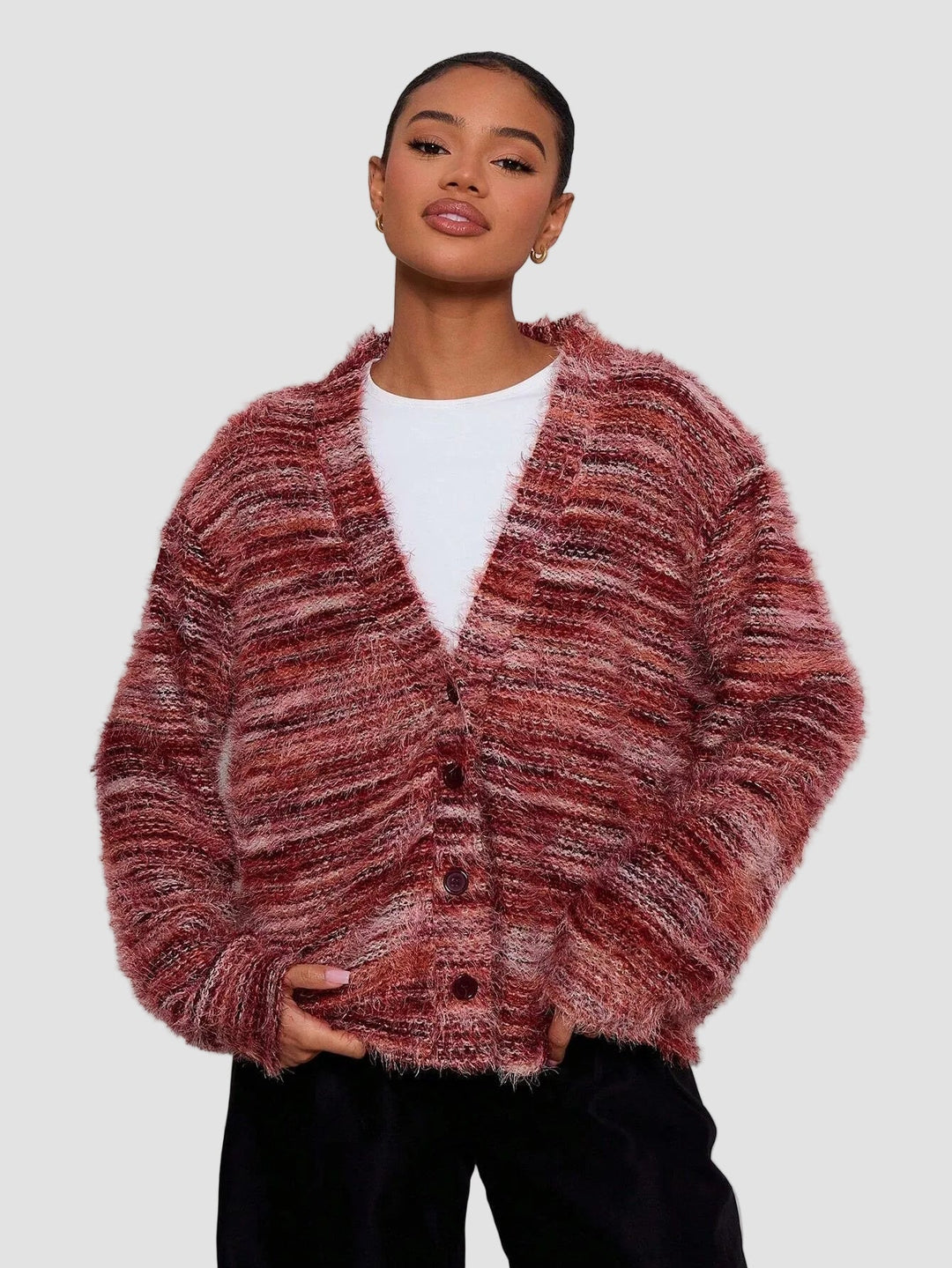 Damen Oversized Strickpullover mit schulterfreiem Ausschnitt | Lockerer Langarmpullover mit Rippenstrick und weicher Strickstruktur