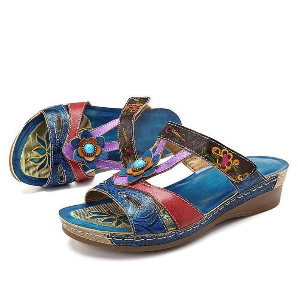 Bequeme Damen-Sandalen mit Fußgewölbe-Stütze | leicht &amp; atmungsaktiv | flexible Comfort-Einlegesohle | Plateau 2–5 cm