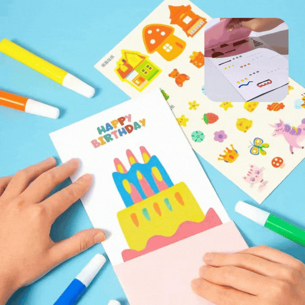 Children’s Squeegee Painting Kit | Creative Painting &amp; Drawing | Colors, Pens &amp; Papers Included, Age-Appropriate 3–6 Years