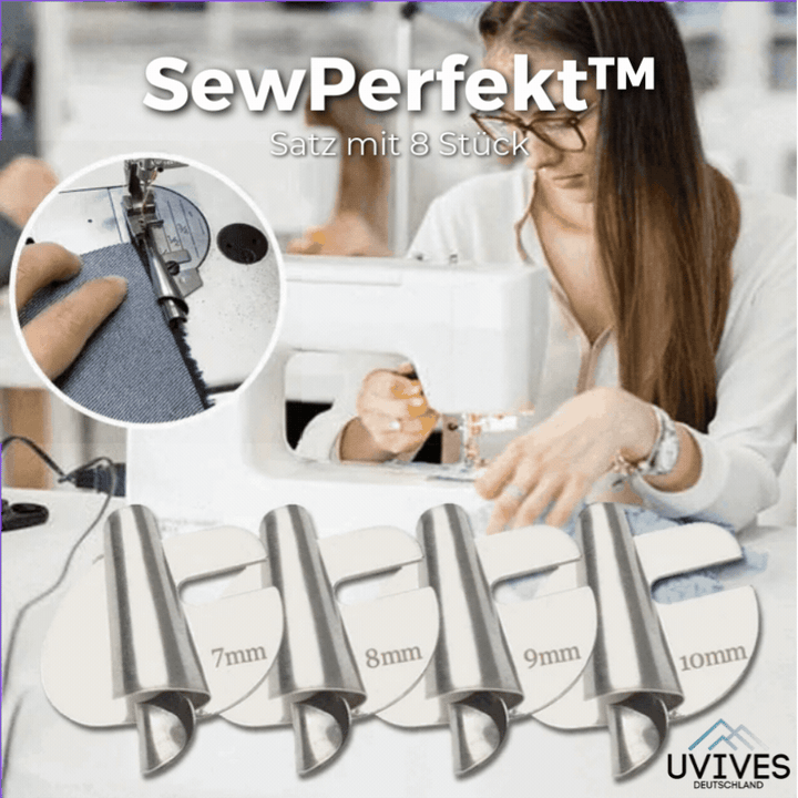 Spirálvarró talp szett szegélyekhez | 8 méret 3–10 mm | Precíz, sokoldalú és tartós minden anyaghoz