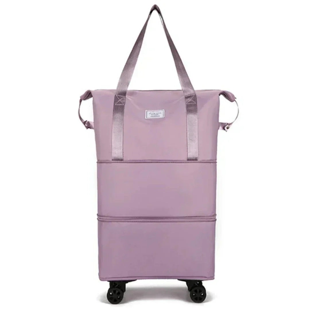 Travel organizer suitcase with compartment system | Expandable storage + optional wheels | Organized packing | Colors Black/Purple/Pink/Blue