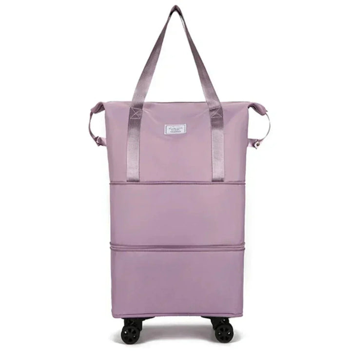 Travel organizer suitcase with compartment system | Expandable storage + optional wheels | Organized packing | Colors Black/Purple/Pink/Blue