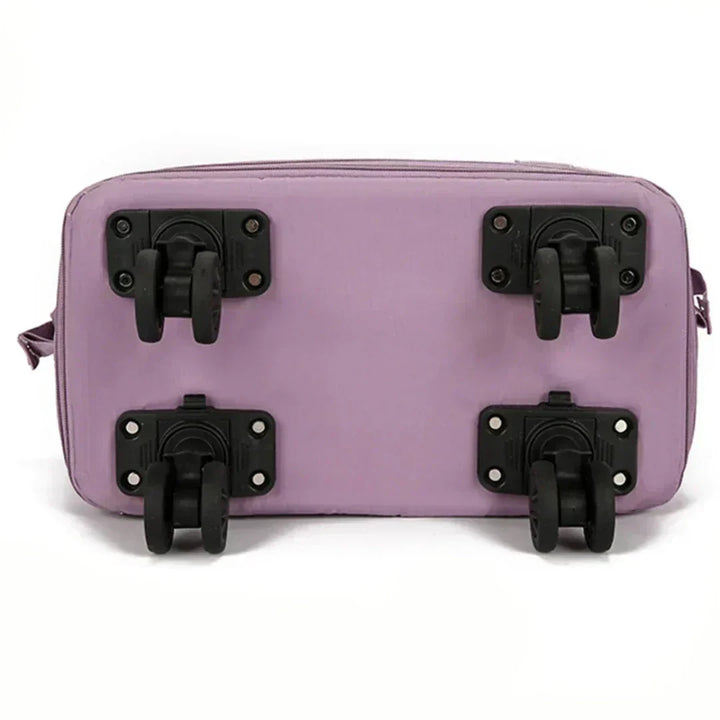 Travel organizer suitcase with compartment system | Expandable storage + optional wheels | Organized packing | Colors Black/Purple/Pink/Blue