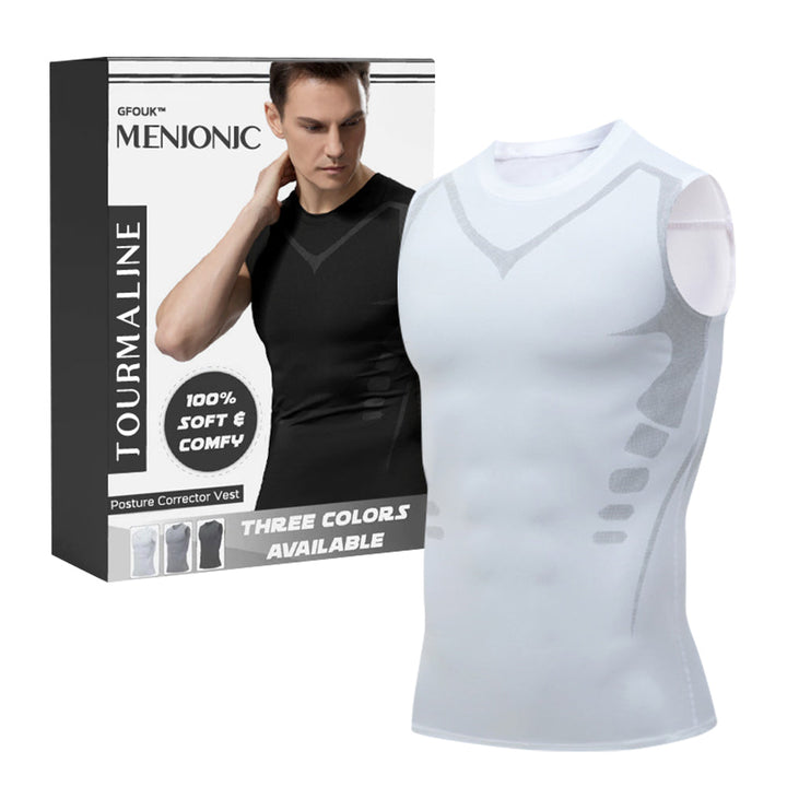 T-shirt correcteur de posture pour hommes | Design compressif de soutien pour dos &amp; épaules | Discret sous les vêtements, confortable au quotidien