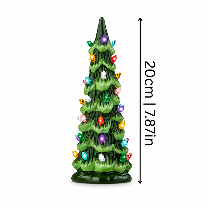 LED Weihnachtsbaum | Batteriebetriebene Tischdekoration mit bunten Lichtern, Timerfunktion und klassischer Baumform für Weihnachten