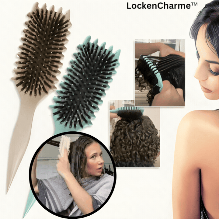 Curl Brush for Defined Curls | Gently Detangles &amp; Reduces Frizz | For Wet &amp; Dry Hair, with Styling Edges (1+1 Set)