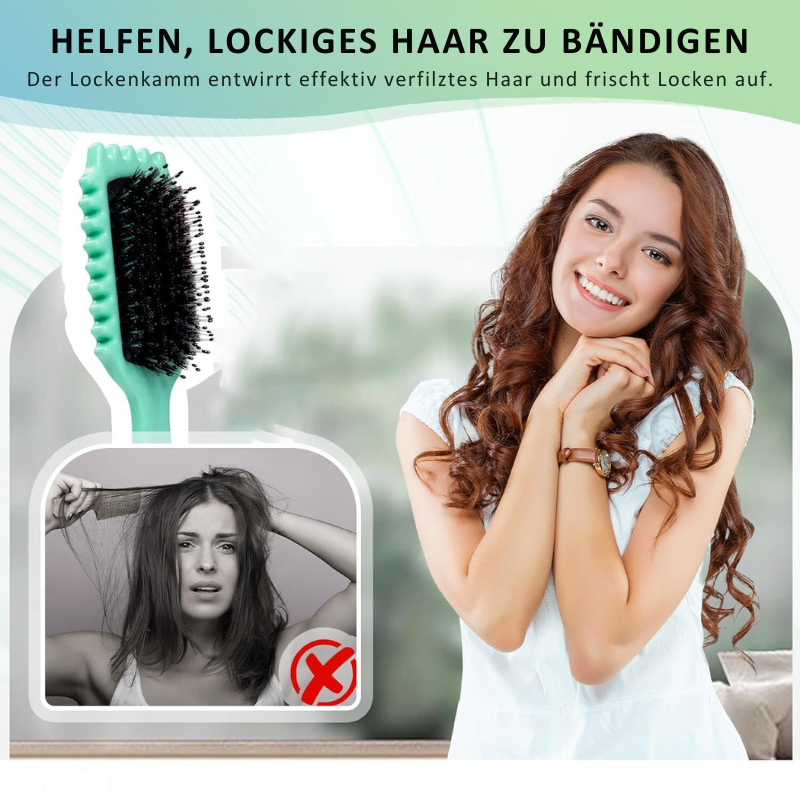 Curl Brush for Defined Curls | Gently Detangles &amp; Reduces Frizz | For Wet &amp; Dry Hair, with Styling Edges (1+1 Set)