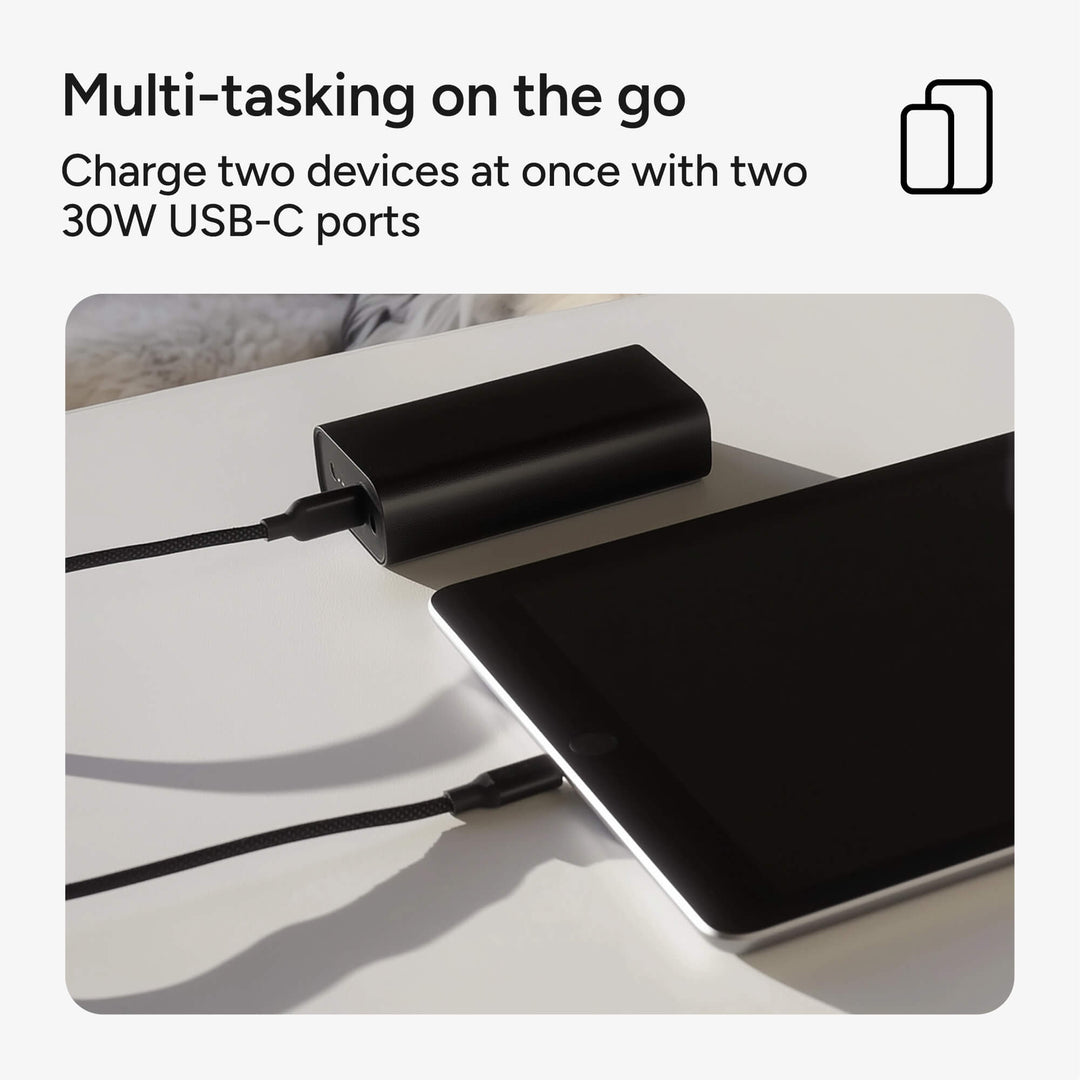 Powerbank 10000 mAh | Kompakte Schnelllade-Powerbank mit Dual USB-C