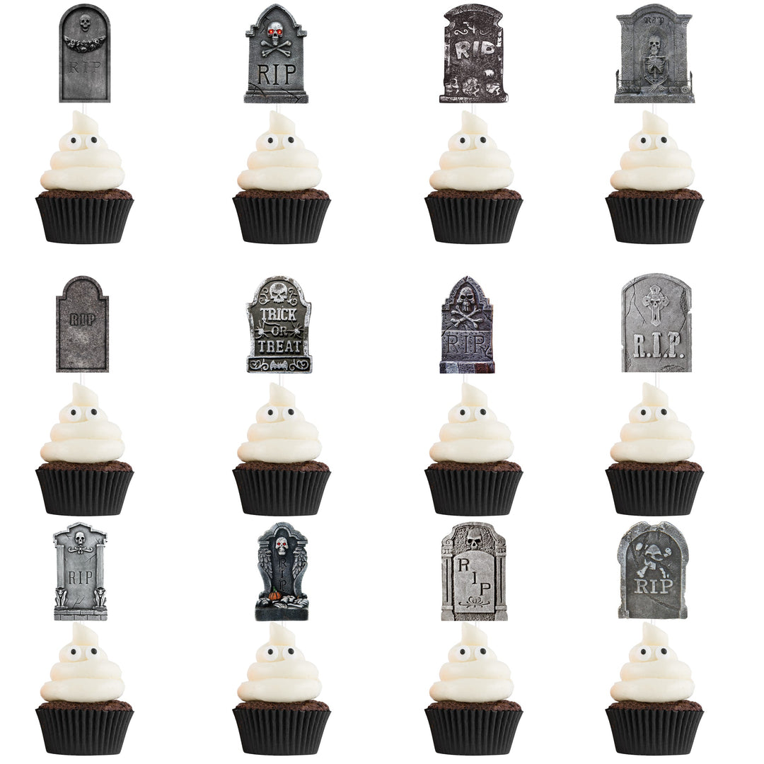 GespenstischeAufsätze™ Tombcake Halloween Cupcake-Aufleger
