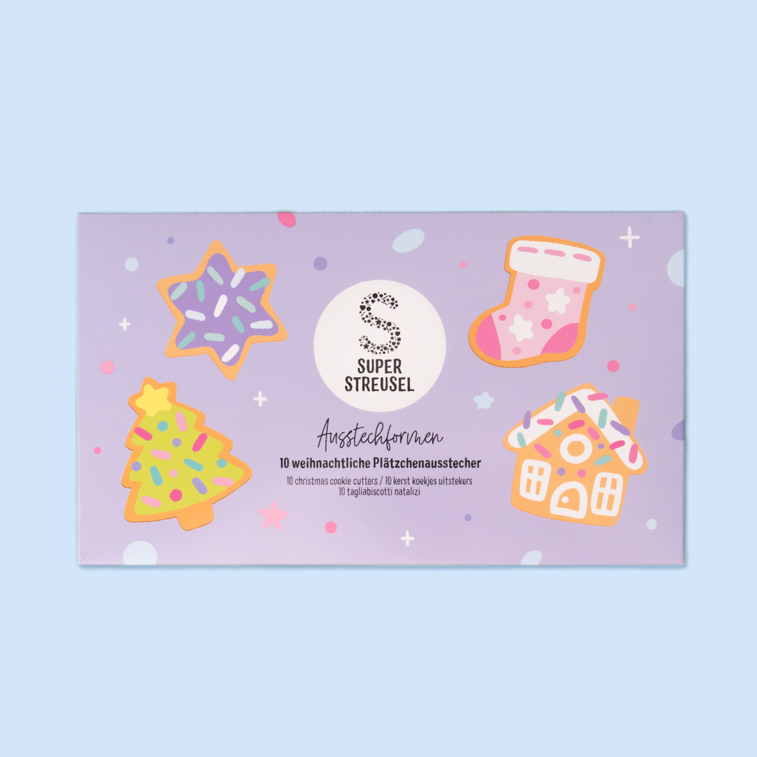 Weihnachts Ausstechformen 10er Set | Keksausstecher aus rostfreiem Edelstahl mit Weihnachtsmotiven | Spülmaschinengeeignet