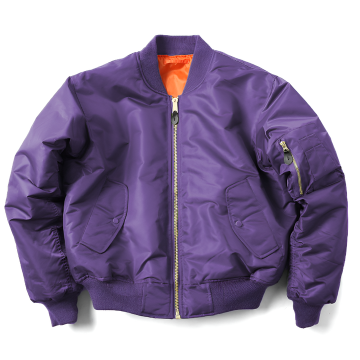 Damen Bomberjacke mit geripptem Kragen und Reißverschluss | Übergangsjacke mit Taschen und gerippten Abschlüssen für den Alltag