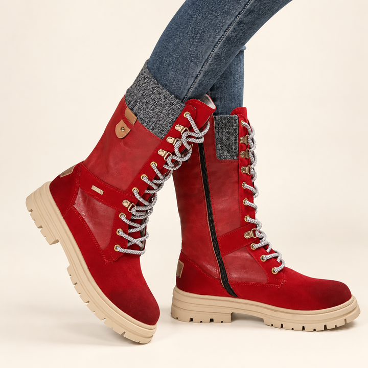 Damen Winterstiefel | Warme gefütterte Stiefel mit robuster Verarbeitung und bequemem Tragekomfort für Alltag und Winterspaziergänge