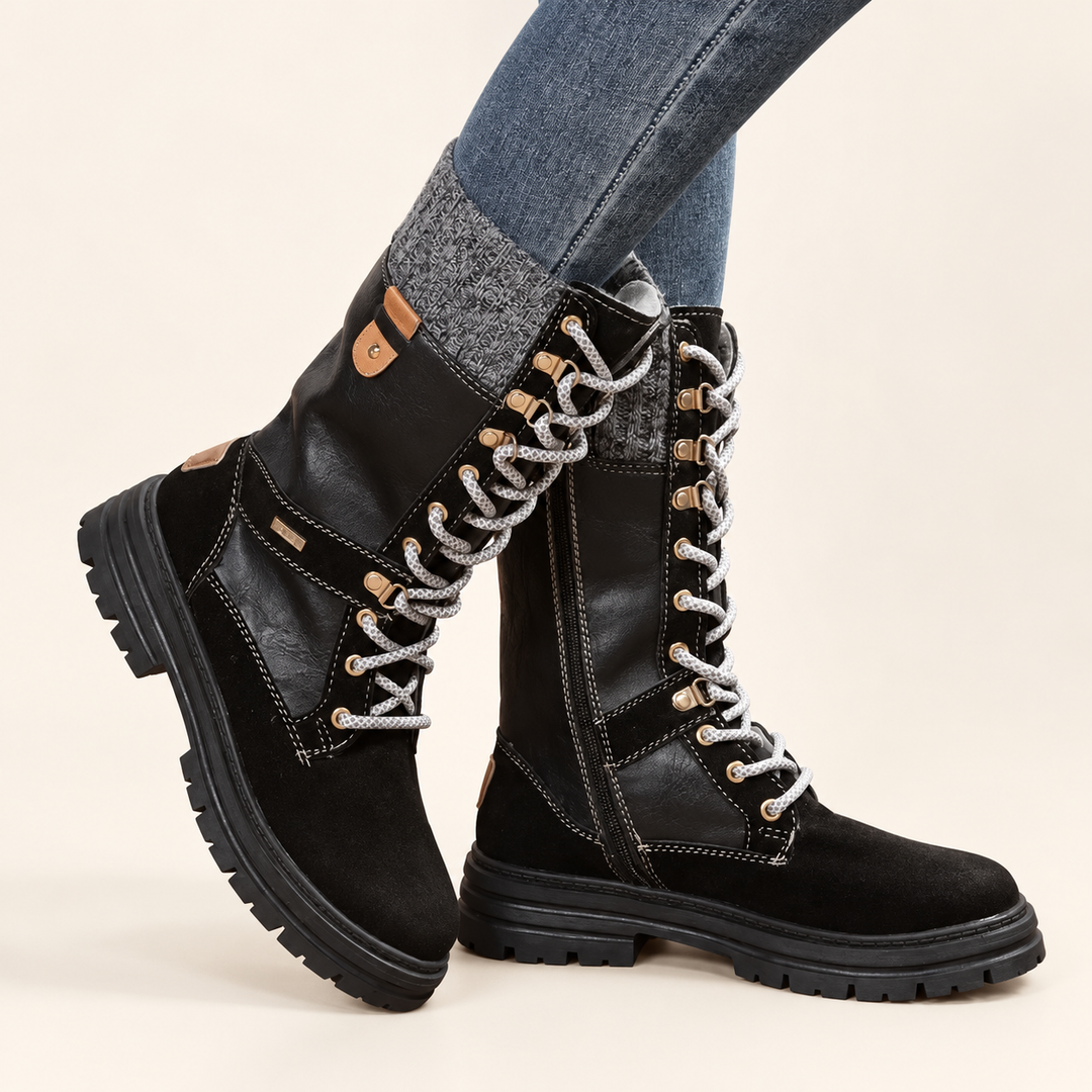 Damen Winterstiefel | Warme gefütterte Stiefel mit robuster Verarbeitung und bequemem Tragekomfort für Alltag und Winterspaziergänge