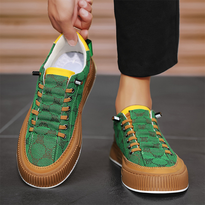 Damen Turnschuhe mit geometrischem Muster | Bequeme Sneaker mit Gummisohle | Moderne Freizeitschuhe