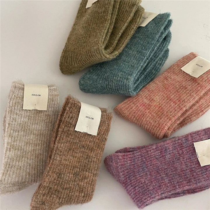 Damen Thermosocken | Extra dicke Wintersocken im japanischen Strickstil für warme Füße
