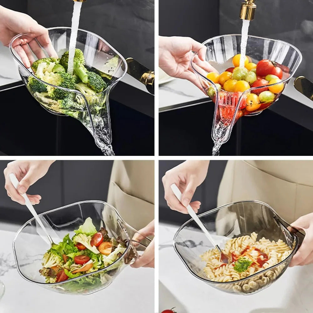 Safety Pouring Strainer for Pots | Heat Resistant, Non-Slip &amp; Perfect Fit | For Pasta, Vegetables &amp; Rice | Dishwasher Safe