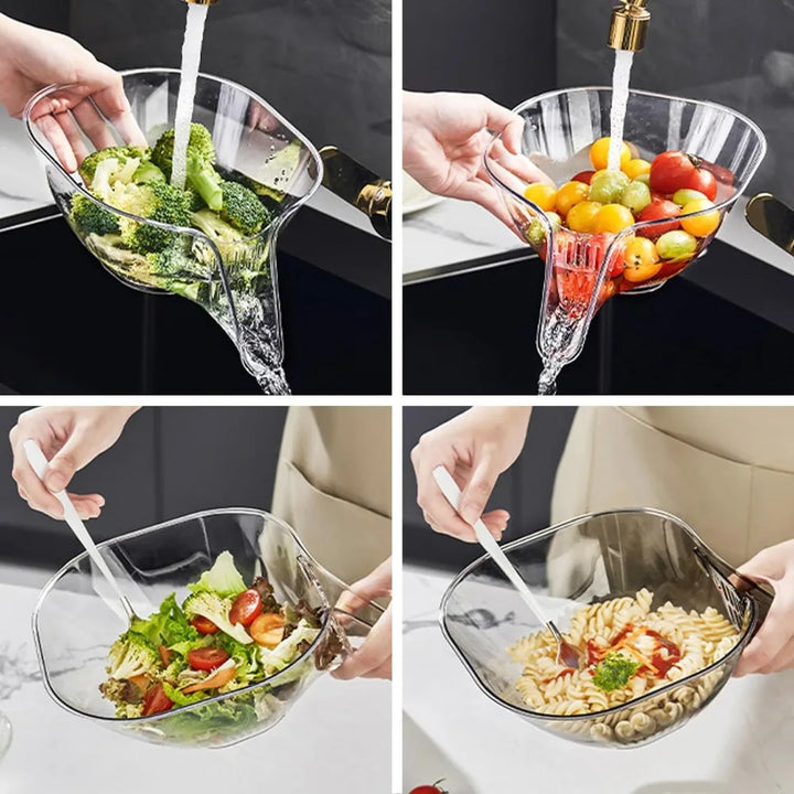 Safety Pouring Strainer for Pots | Heat Resistant, Non-Slip &amp; Perfect Fit | For Pasta, Vegetables &amp; Rice | Dishwasher Safe