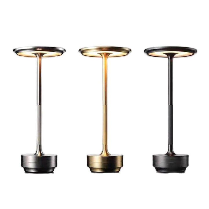 ShineCrest™ vezeték nélküli design asztali lámpa | Dimmelhető alumínium LED fény | Meleg fehér, vízlepergető és elegáns