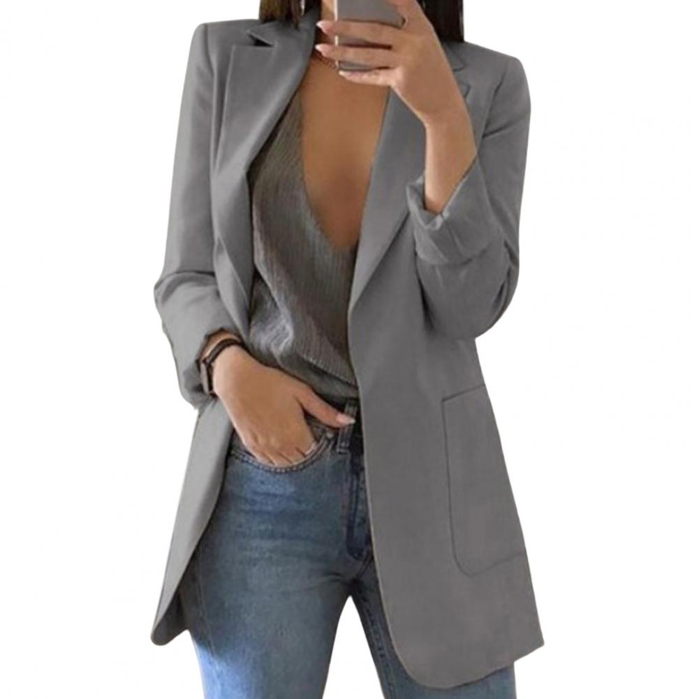 Damen Longblazer mit strukturierter Passform | Lange Blazerjacke mit klassischem Schnitt für Büro, Business und elegante Anlässe