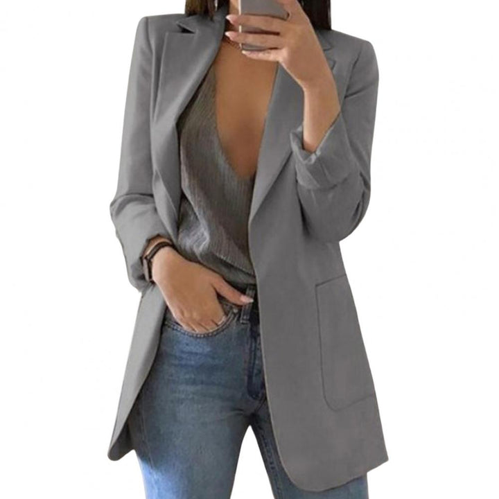 Damen Longblazer mit strukturierter Passform | Lange Blazerjacke mit klassischem Schnitt für Büro, Business und elegante Anlässe