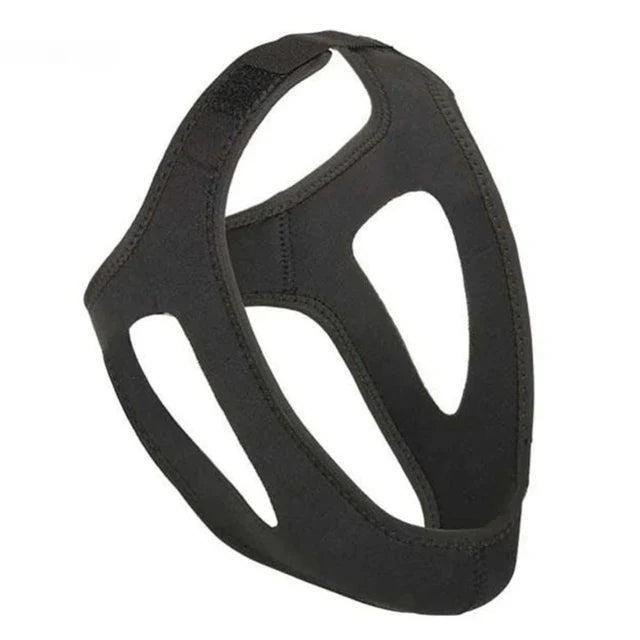 Anti-Snore Headband | Comfortable Sleep Mask with Chin Support | Adjustable &amp; Breathable Neoprene