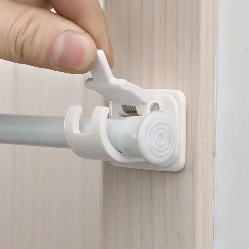 Self-adhesive curtain holders | nail-free hanging system | adjustable &amp; strong | 8kg load capacity