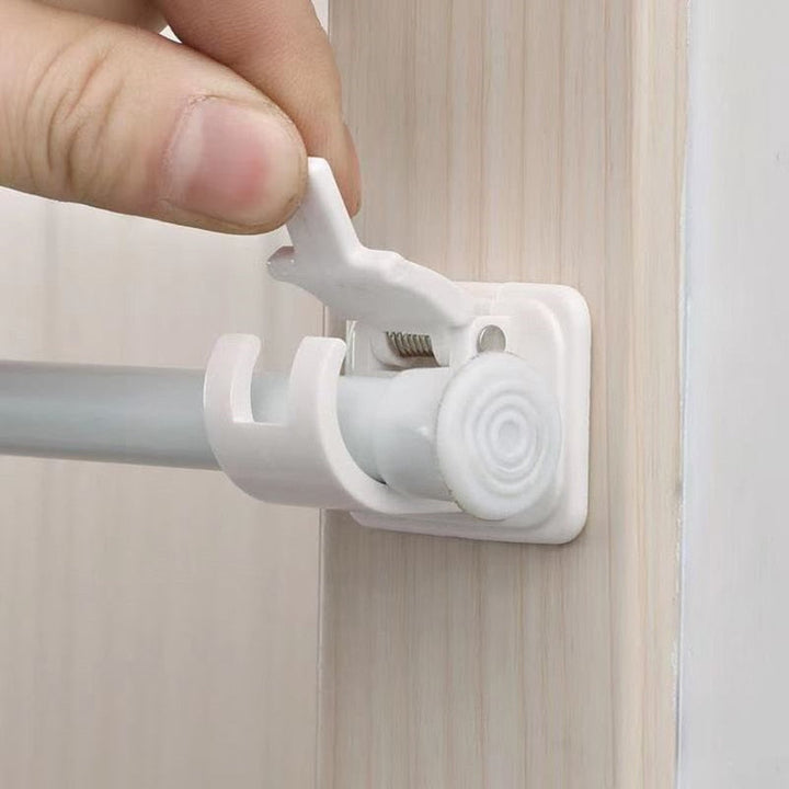 Self-adhesive curtain holders | nail-free hanging system | adjustable &amp; strong | 8kg load capacity