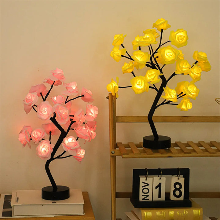 LED Bonsai-Lichtbaum mit Touch-Sockel | Verstellbare Zweige | Mehrere Lichtmodi | USB oder Batterie | Wohnraum-Deko