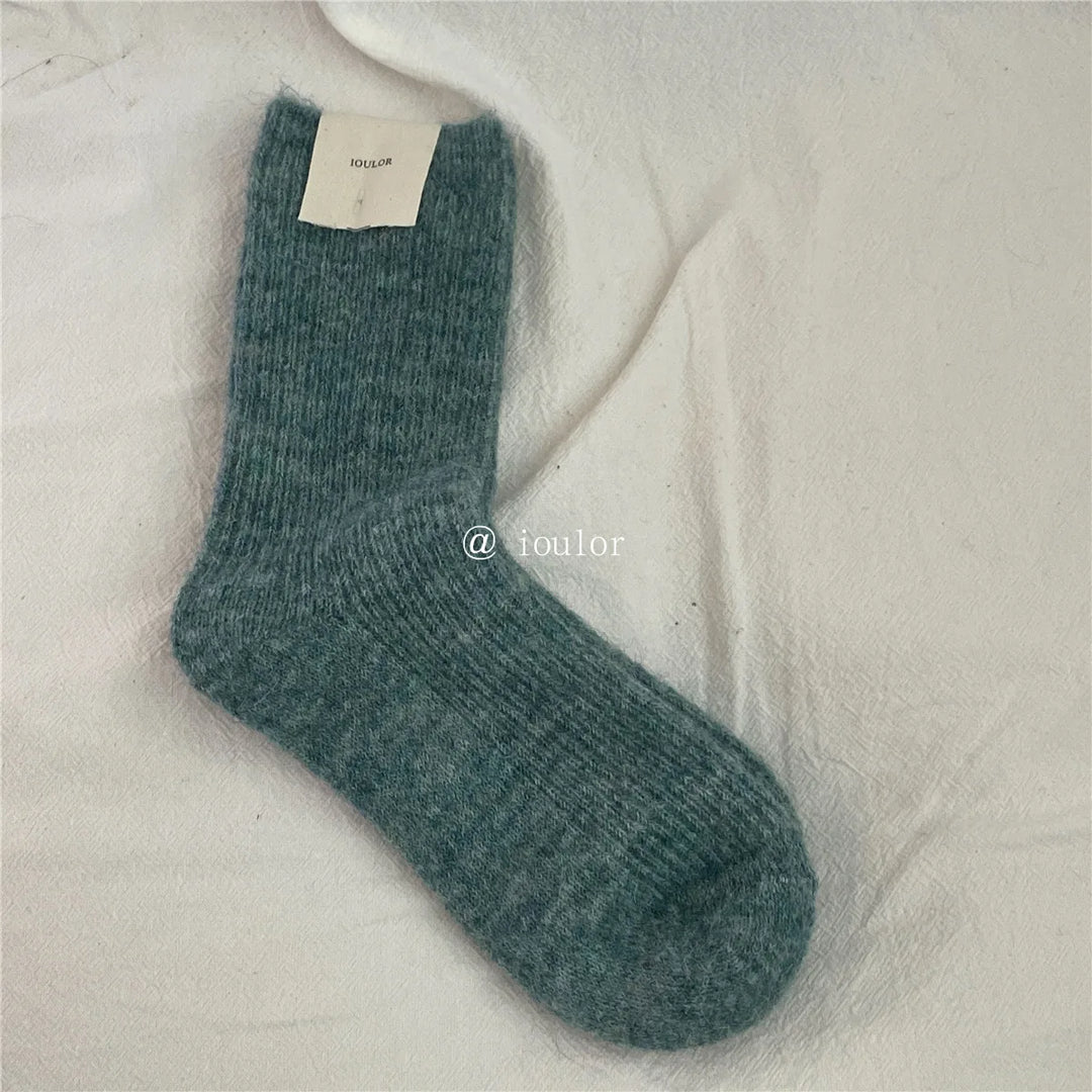 Damen Thermosocken | Extra dicke Wintersocken im japanischen Strickstil für warme Füße