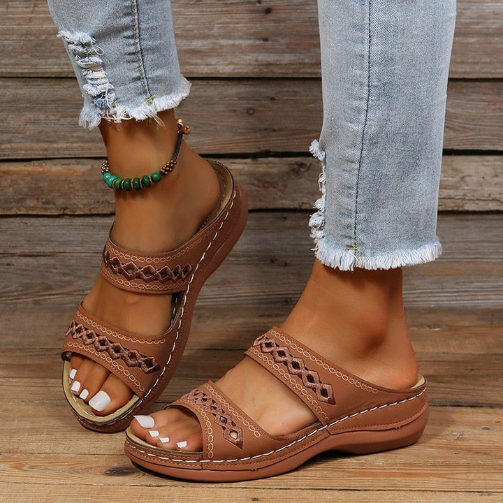 Damen orthopädische Sandalen | Dreibogen-Design &amp; Nanoschaumsohle für gesunde Füße | Adina™