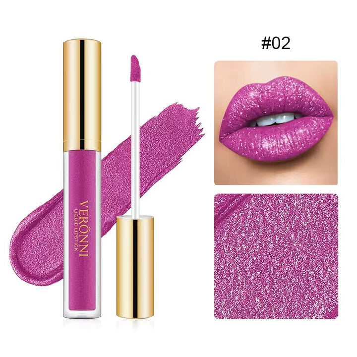 Flüssiger Lippenstift mit Spiegelglanz | Intensives Lippen-Make-up im 1+1 Set