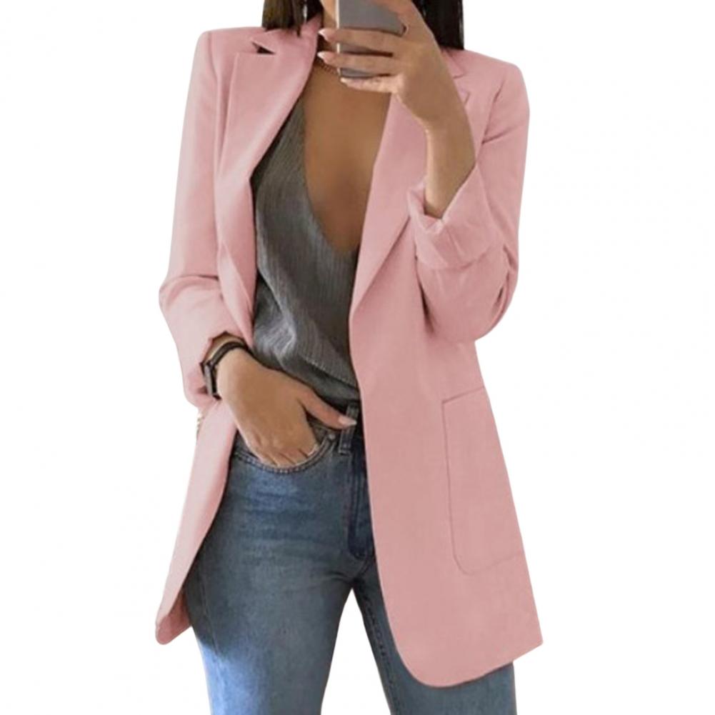 Damen Longblazer mit strukturierter Passform | Lange Blazerjacke mit klassischem Schnitt für Büro, Business und elegante Anlässe