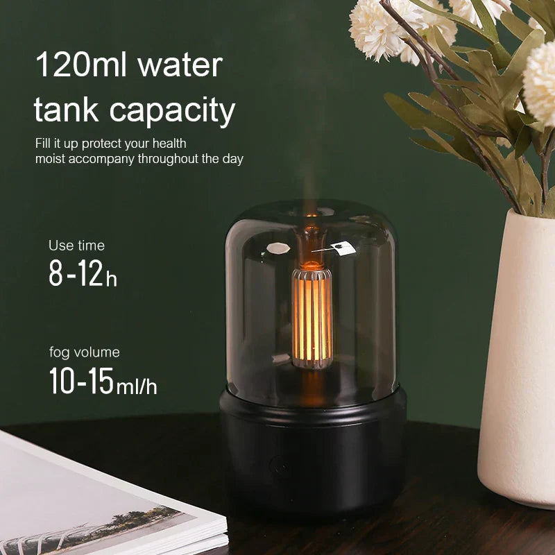 Aroma-Diffuser mit Nachtlicht | 2-in-1 USB-Luftbefeuchter mit 120-ml-Wassertank und automatischer Abschaltung