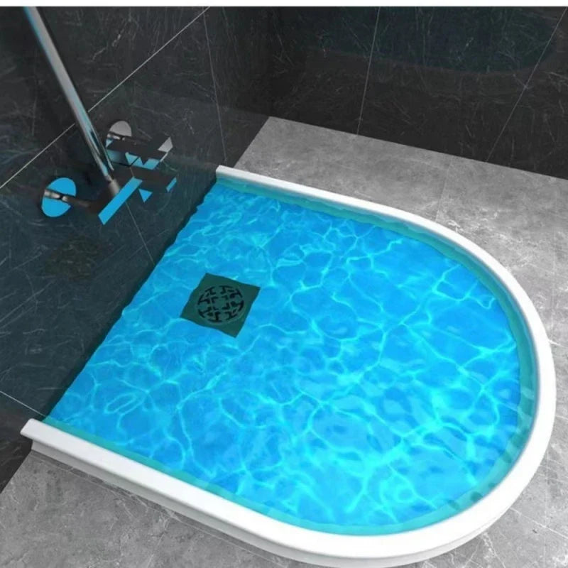 Self-adhesive silicone shower seal | Water stop strip against splashing | Cuttable | 150–400 cm for shower &amp; bath